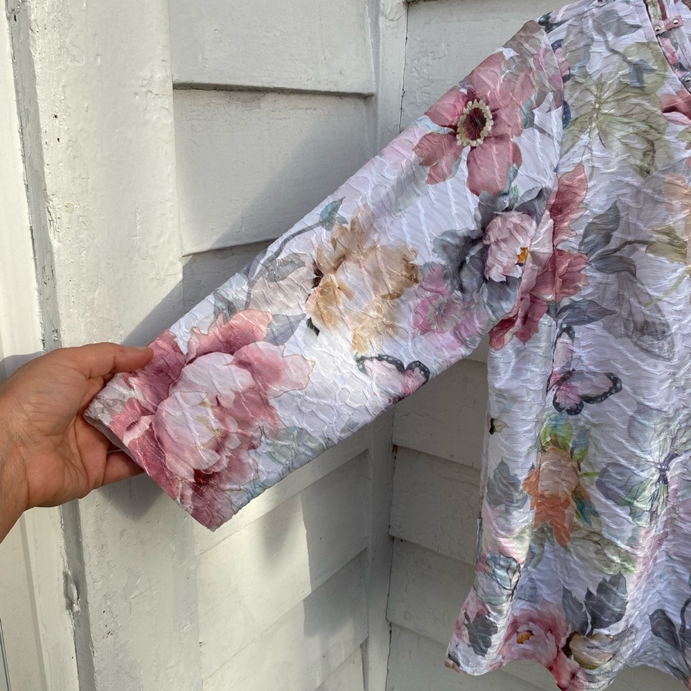 🏷️ Floral Multicolor Top by Alfred Dunner - Picture 2 of 7